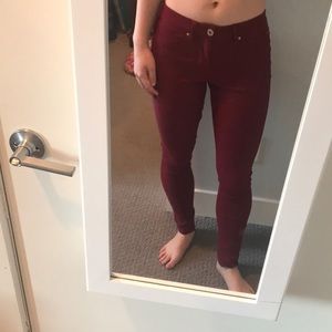 Red jean leggings (jeggings) by Royalty For Me
